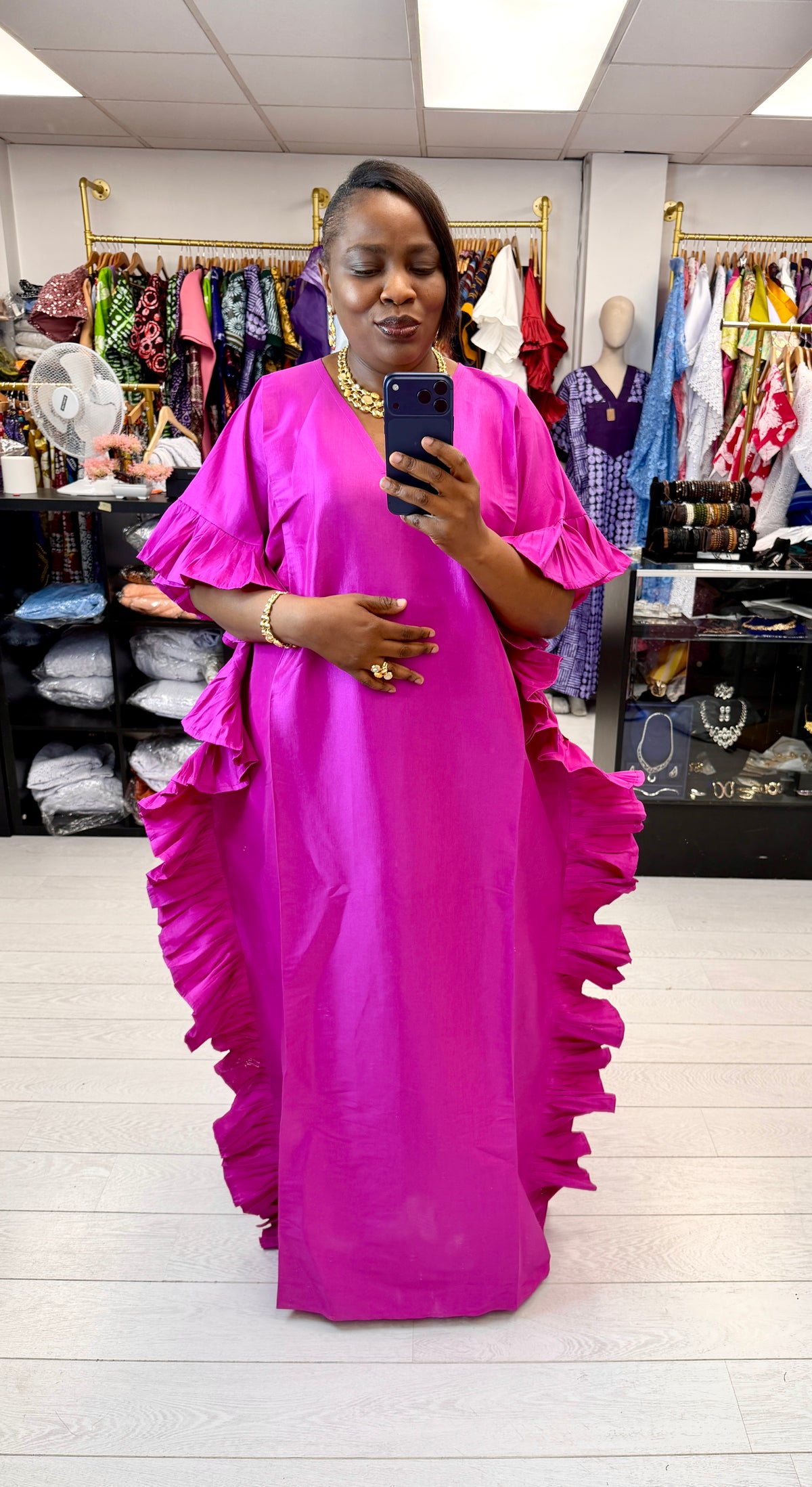 Zanya Raw Silk Boubou