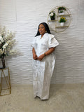 White brocade boubou