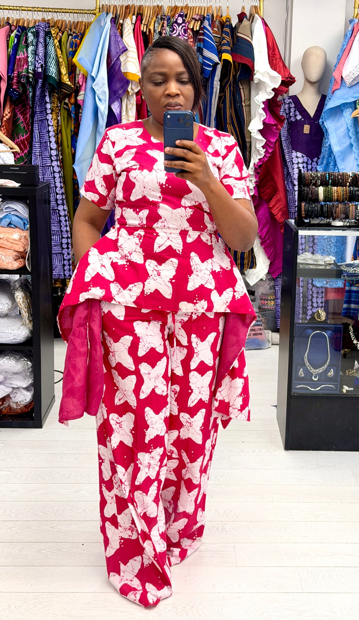 Pink dale ankara two piece