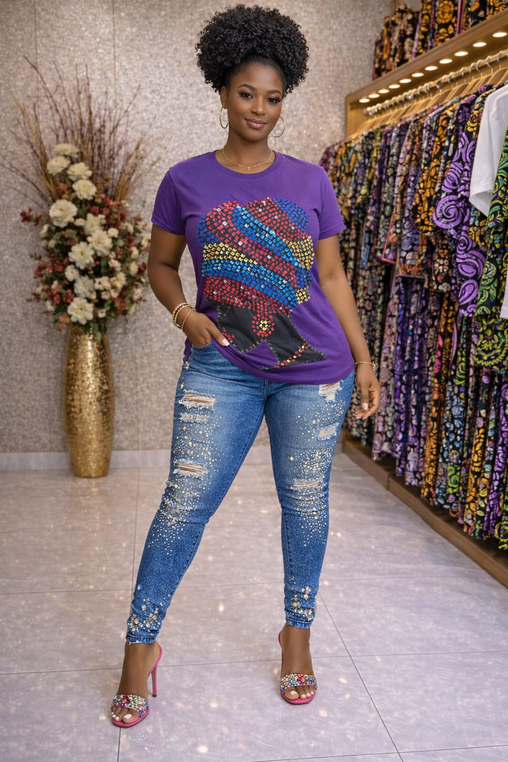 African inspired graphics Tshirt