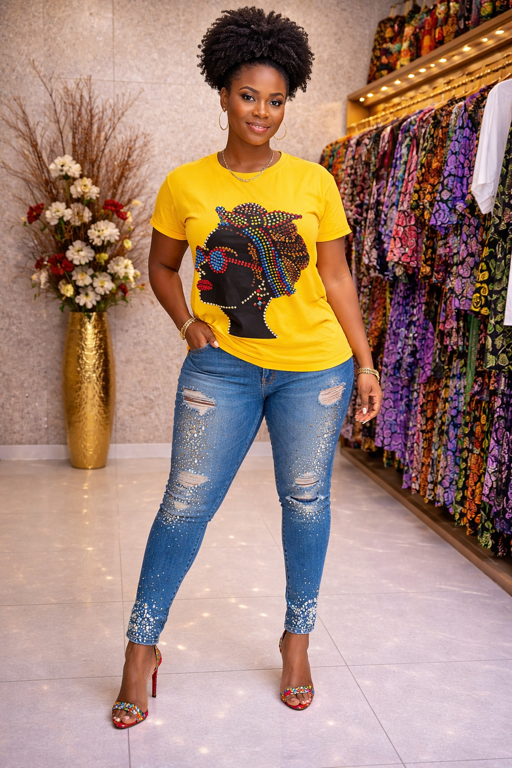 African inspired graphics Tshirt