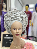 Silver Aso oke Autogele