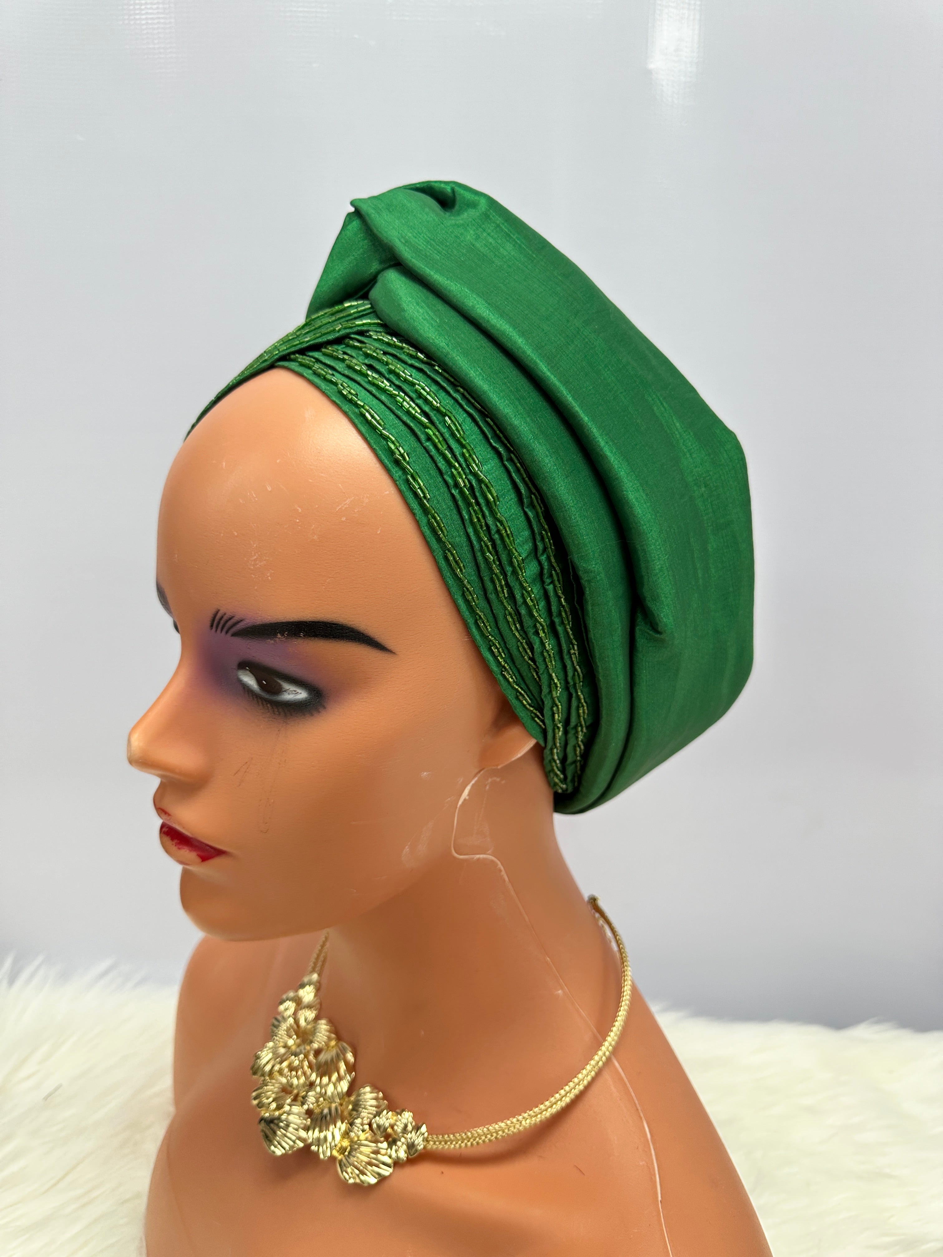 Beaded Arewa turban