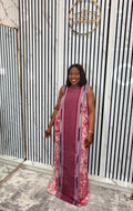 Mira pink adire kaftan