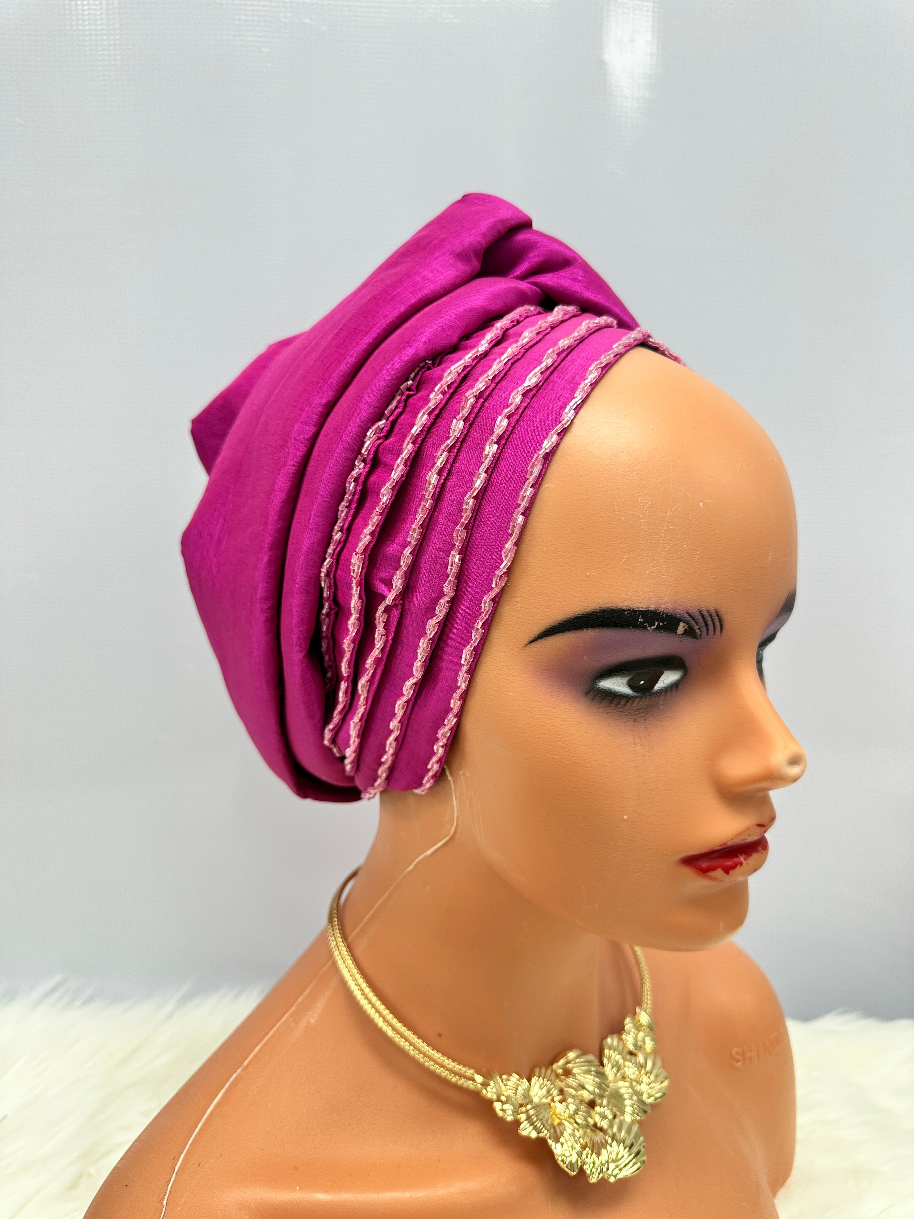 Beaded Arewa turban