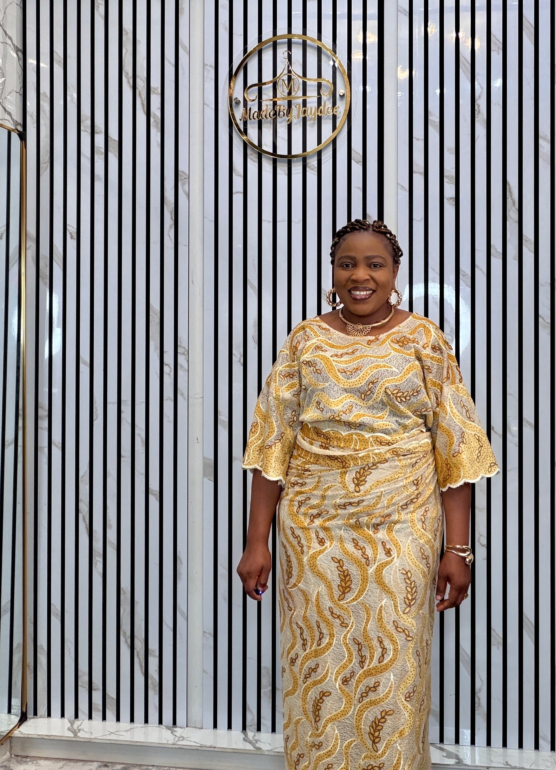 Gold lace Iro and Buba