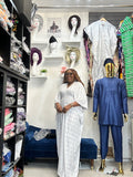 Gina white chantily boubou