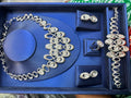 Silver non tanish costume necklace set
