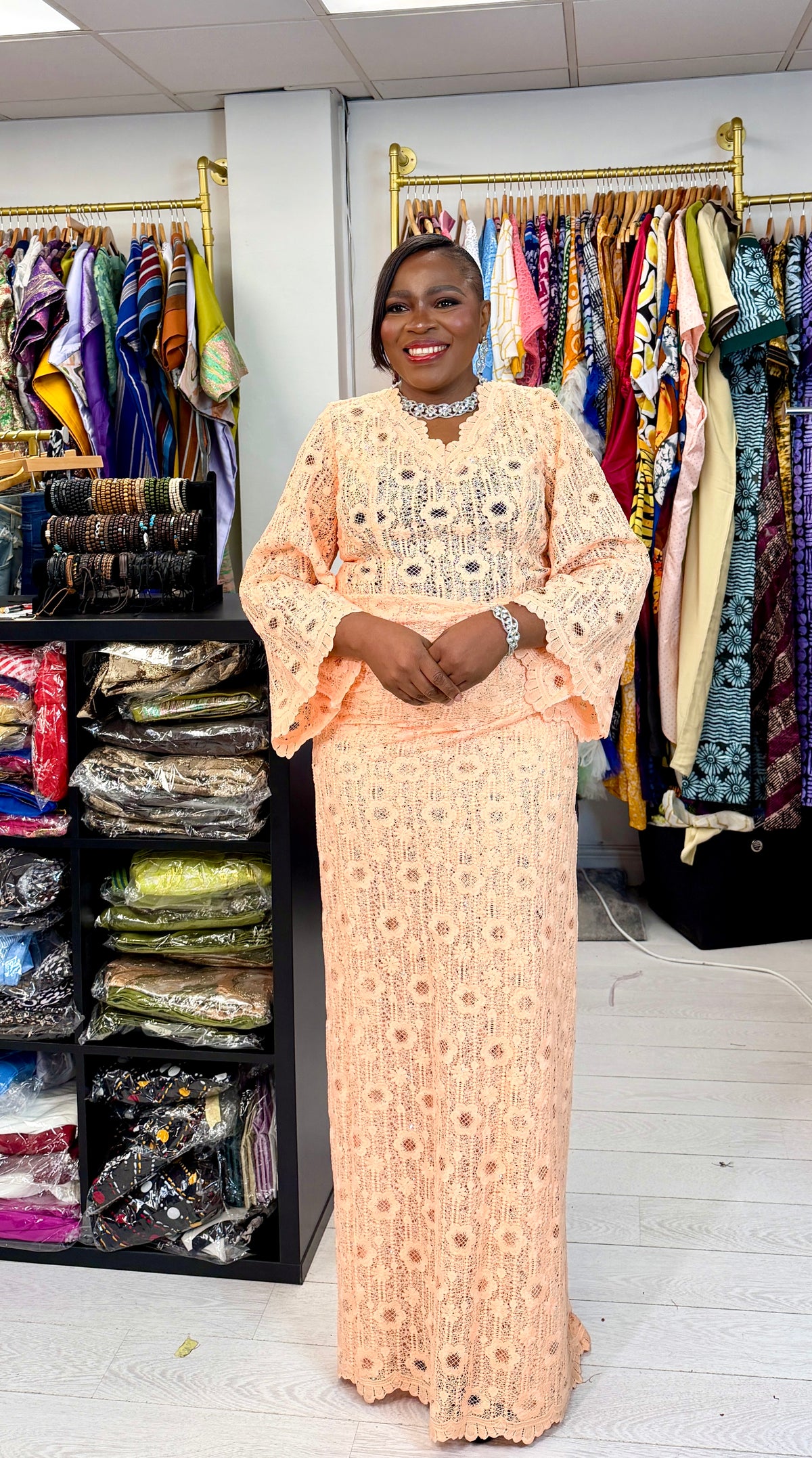 Peach Iro and blouse
