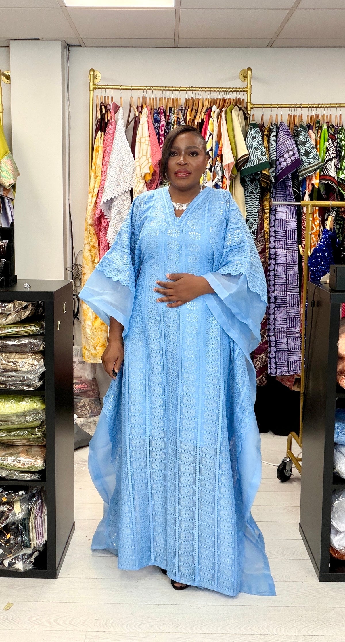 Blue lace Agbada