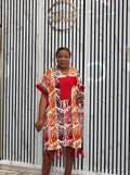 ankara tassle dress