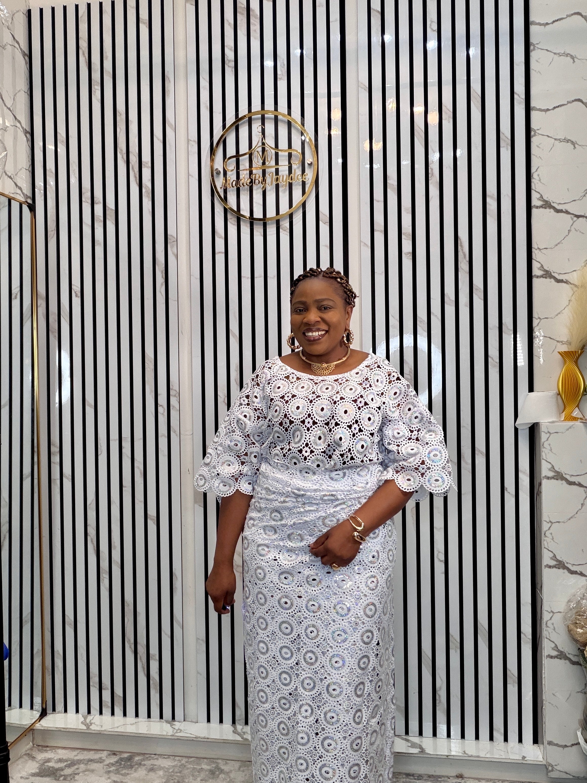 White lace Iro and Buba