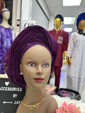 Purple Aso oke Autogele