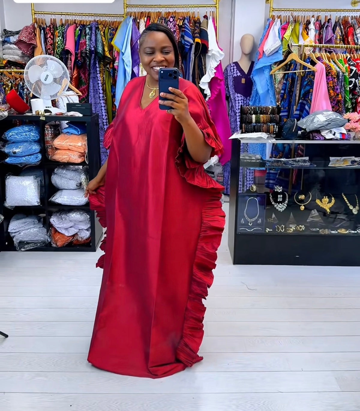 Zanya Raw Silk Boubou