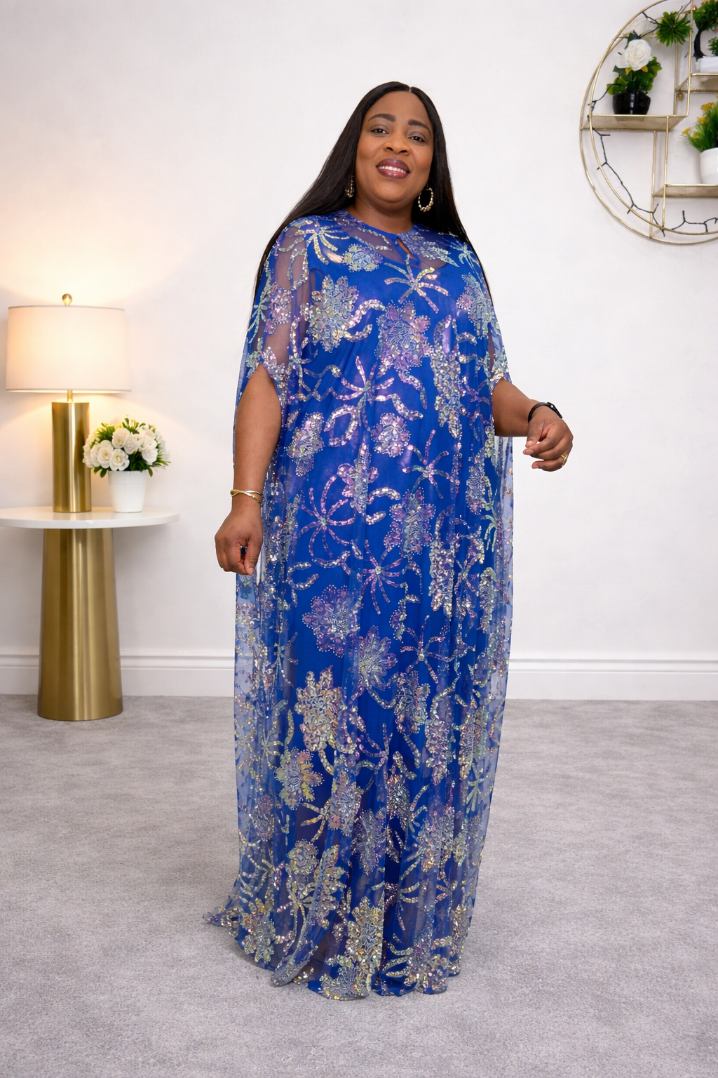 Cathy beaded lace boubou