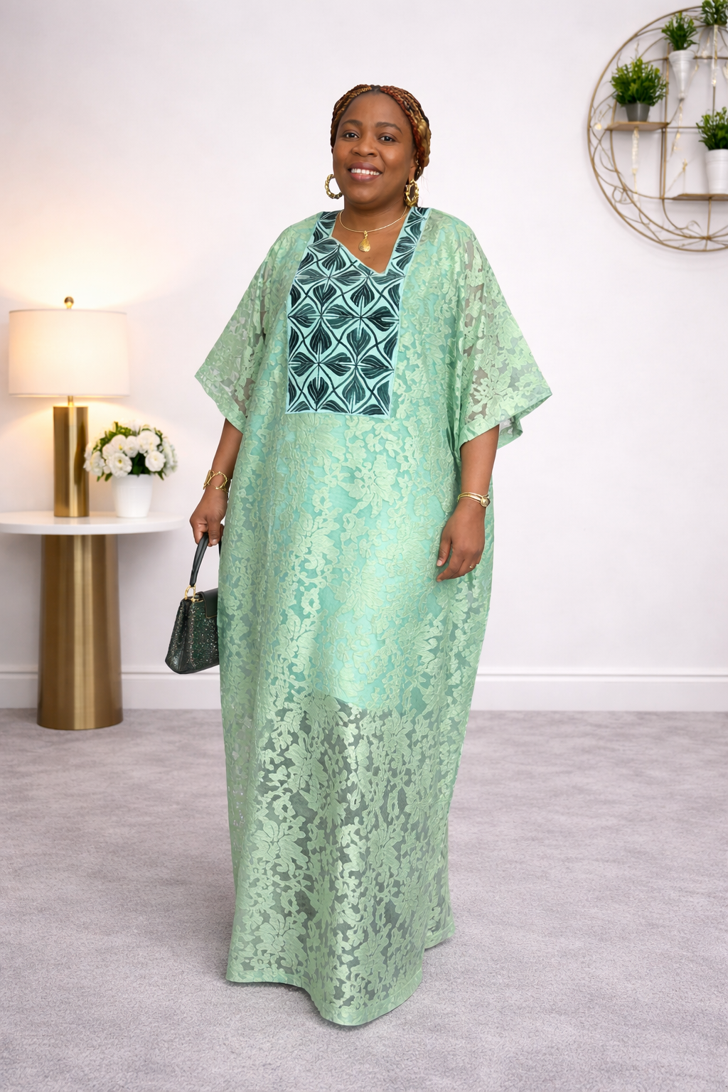 Tope chantily lace boubou